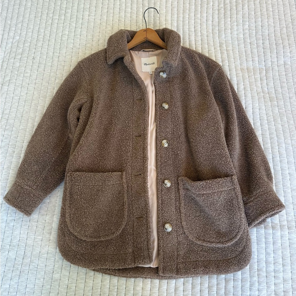 Madewell Brown Teddy Coat